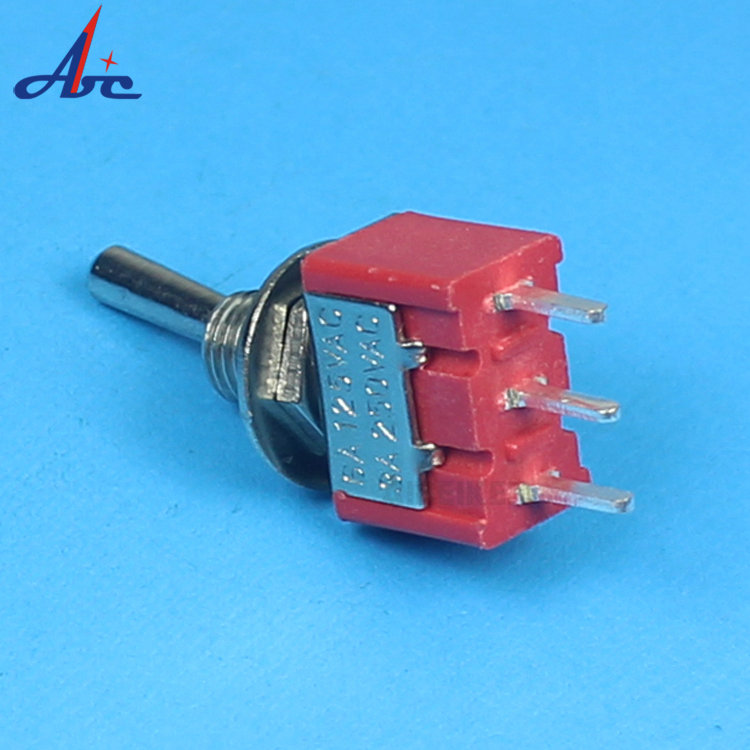ABILKEEN PCB Mounting Toggle Switch 3pin RED ON-ON ON-OFF-ON