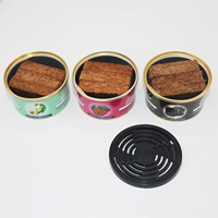 Parfum de voiture longue durée personnalisé Diffuseur en fibre de bois Désodorisant en étain Boîte d'emballage Désodorisant de voiture