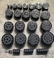 Anclaje de Cuña para Concreto Preesforzado SYD YJM13-n, Acero Aleado, Diámetro 12.7mm/15.24mm, 1860Mpa, Acabado Brillante, Rosca M6, Medida en Pulgadas