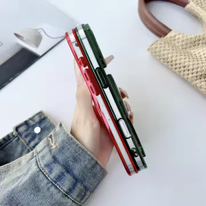 Verre <span class=keywords><strong>à</strong></span> vin rouge brillant étui de téléphone en Tpu souple pour iPhone 16 Pro Max étui de téléphone <span class=keywords><strong>à</strong></span> paillettes galvanoplastie pour IPhone11 12 13 14 15 16 - Product Image 3