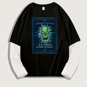 T-shirts en coton à manches longues en gros, impression sérigraphique facile, vêtements pour hommes à grammage élevé, exportateur de t-shirts vintage surdimensionnés - Product Image 1