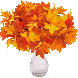 Nhân Tạo <span class=keywords><strong>Maple</strong></span> Lá 7 Chi Nhánh Mùa Thu Giả Lá Thân Cây Mùa Thu Lá Cho Lễ Tạ Ơn Lễ Hội Bảng Centerpieces Trang Trí Nội Thất - Product Image 4