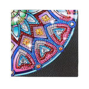 Kit per Pittura Diamante 5D Fai-da-Te del Produttore, Segnalibro ad Angolo <span class=keywords><strong>Mandala</strong></span> Triangolare, Segnalibro Artigianale con Strass, Diamanti di Forma Speciale - Product Image 1