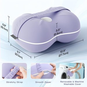 Coussin pour genoux pour dormeurs latéraux - Coussin rafraîchissant entre les jambes pour <span class=keywords><strong>dormir</strong></span> sur le côté - Coussin pour genoux en mousse à mémoire de forme <span class=keywords><strong>avec</strong></span> sangle pour les douleurs aux hanches - Product Image 4