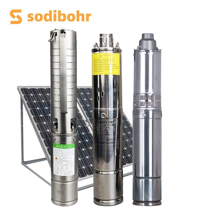245m Head Ac/Dc 6inch High Quality Stainless Steel Impeller Solar Submersible Pump Made In China