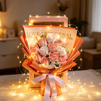 18 Buket Sabun Mawar Biru Es Serut Warna Gradasi Buatan Tangan - Hadiah Hari Valentine Siap Diberikan untuk Istri Anda yang Eksklusif