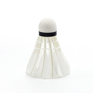 Volants de badminton blancs 3/6/12 en plumes d'oie, pour entraînement et divertissement, tête en mousse, cercle complet, haute qualité, sans logo, en baril - Product Image 2