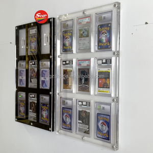 Cadre de présentation pour <span class=keywords><strong>cartes</strong></span> de sport classées <span class=keywords><strong>Pokemon</strong></span> en acrylique noir personnalisé SHP, à fixer au mur, pour <span class=keywords><strong>cartes</strong></span> classées BGS CGC PSAed - Product Image 2
