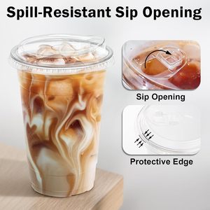 Film d'étanchéité jetable en gros pour gobelets à café transparents Boba Tea avec logo personnalisé en forme de U, 16 oz, 12 oz, 32 oz, avec couvercle - Product Image 2