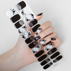 Gel UV Nail Art 3D Style Chinois Halloween Noël INS Semi-Baked Nail Stickers 24 Finger Semi-Cured Phototherapy Tips - Product Image 3