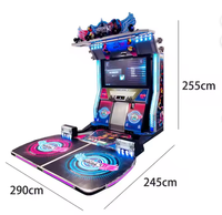 Machine de danse d'arcade à monnayeur avec tickets de rédemption, modèle Revolution, pour jeux d'amusement, usine de machines de jeu de danse d'arcade