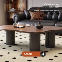 Table basse en noyer et pierre nuage d'occasion, nouvelle collection, pour petit appartement, salon, design de maison, luxe léger, haut de gamme