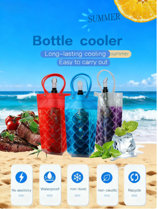 Botella larga individual de PVC de mano, multicolor, congelación rápida, cuentas de <span class=keywords><strong>hidrogel</strong></span> con infusión de aceite, bolsa de vino de hielo de doble cara, paquetes fríos calientes - Product Image 6