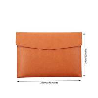 Portafolio de Cuero PU Colorido A4, Bolsa para Documentos, Carpeta de Cuero PU