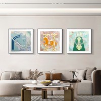 Art mural abstrait 3D cheval pour la décoration murale du salon de la maison et de l'hôtel pour une ambiance élégante