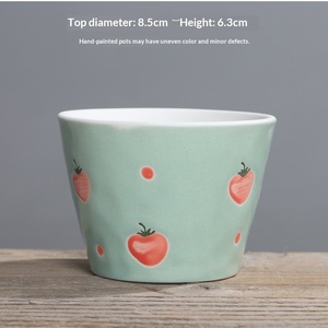 แก้วเซรามิกญี่ปุ่นลายเพ้นท์มือสุดหรู 180 มล. พร้อมหูจับ สำหรับลาเต้อาร์ตและกาแฟ เหมาะสำหรับร้านกาแฟ - Product Image 2