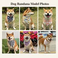 Bandanas pour chiens personnalisées en polyester doux, accessoires pour animaux de compagnie, idéales pour anniversaires et Noël, vente en gros