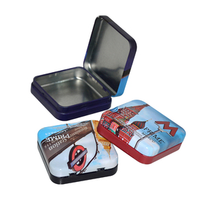 Đẹp-có thể nhà máy trực tiếp nhỏ tins với nắp vuông Kẹo hộp thiếc cho bạc hà Kim loại bao bì bản lề Nắp tùy chỉnh kẹo tin - Product Image 1