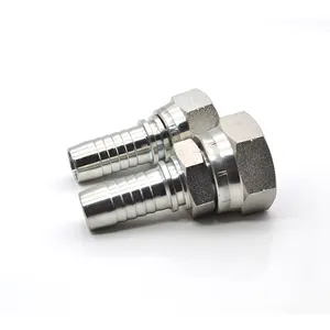 45 degree flare 6 #8 3/4 stainless din to jic hyd adapter tube ferrule tail set conectores hydraulic fitting