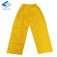Jas Hujan Murah Warna Kuning Bahan PVC/Polyester Industri dengan Tudung Tidak Dapat Dilepas