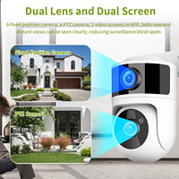 Caméra de sécurité sans fil PTZ Smartlife 2K 4K 8MP à double objectif, angle de vue de 85 degrés, vision nocturne, suivi de mouvement, alarme sonore