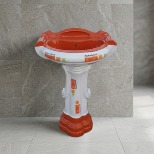 Ensemble de lavabo sur pied en céramique Vistaar Sterling, lavabo moderne pour salle de bain, vasque sur pied, articles sanitaires - Product Image 1