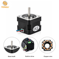 Moteur pas à pas Tenli Nema 17, arbre de 42 mm à section en D de 5 mm, hybride 2 phases, 200 pas, 1,8 degré pour imprimante 3D, robot, CNC
