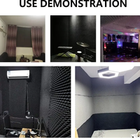Panneau mural auto-adhésif en mousse acoustique noire haute densité pour l'isolation des voitures, réduction du bruit, isolation thermique