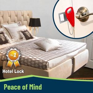 <b>Portable</b> Stainless Steel Door <b>Lock</b> for Hotel Apartment & Travelers-Anti-theft Security with Easy-Carrying Design - Product Image 3