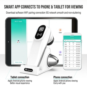 Détecteur de follicules capillaires sans fil, analyseur de cheveux 3-en-1 avec support de base, microscope cutané pour téléphone et tablette, appareil de test des soins capillaires - Product Image 2
