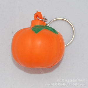 Porte-clés orange en PU avec chaîne en acier inoxydable, cadeau promotionnel portable pour sacs à dos et sacs - Product Image 3
