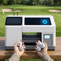 Imprimante UV à plat pour logo de balle de golf personnalisé avec application H5 en libre-service, facile à utiliser, machine d'impression UV CYMYK pour club de golf
