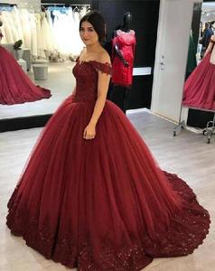 dark maroon wedding dress