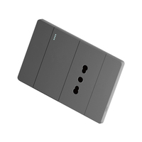 Venta Directa de Fábrica: Interruptor de Pared Italiano Tipo 118, Ignífugo, de PC, Panel Grande, Tres en Uno, 1/3 16A