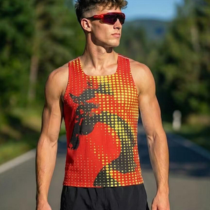 Camiseta Deportiva Personalizada Supersoft sin Costuras con Corte Láser para Hombre, de Secado Rápido, para Gimnasio, Maratón, Entrenamiento - Product Image 1