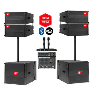 Speaker Aktif Line Array Profesional 10 Inch Dua Jalur 8 Ohm Impedansi 5000W Daya Keluaran Tahan Lama untuk Penggunaan Luar Ruangan 90 X-Limb - Product Image 1