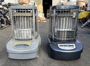 Lò sưởi dầu hỏa cũ Nhật Bản, dùng được trong nhà và ngoài trời, màu xanh dương, có quạt - Product Image 3