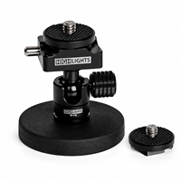 Mini cabezal esférico con adaptador de montaje de zapata caliente de 1/4 pulgadas, cabezal de trípode de aluminio giratorio de 360 grados para cámaras DSLR, trípodes y monopods