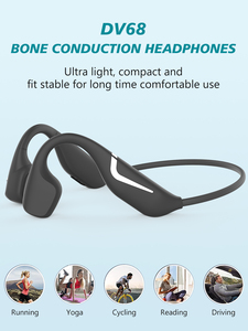 Wireless Bone Conduction Earbuds DV68 RGB Night Running LED Chipset Open-Ear Design Sports Large Capacity Battery 500mah Bone Co - Product Image 3