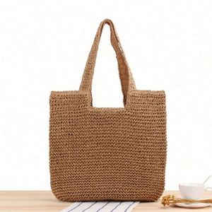 Wholesale Seaside Vacation Single Shoulder Paper Woven Bag Handmade Woven Bag Casual Large Capacity Beach Bag - Product Image 1