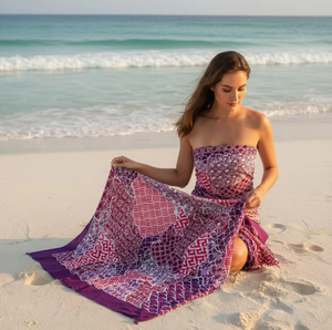 Pareo de Playa de una Pieza de Batik Indonesio de Alta Calidad, Falda Cruzada Ligera de Verano, Suave, de Rayón, para Mujer, Talla Grande - Product Image 3