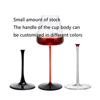 Verres à vin rouge bordeaux Lakotto Light Luxurious Black Tie, en cristal fait main, écologiques, style américain moderne, logo personnalisé