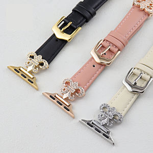 Directo de fábrica <span class=keywords><strong>Kroos</strong></span> Heart Connector Correa de cuero de becerro Correa retro y de moda adecuada para Apple 1-10 generaciones - Product Image 6