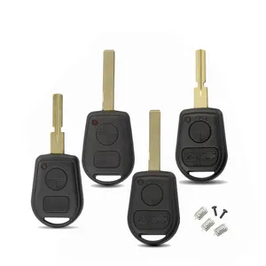 트랜스 폰더 자동차 키 Fob 자동차 키 쉘 커버 케이스 B M W 2/3 버튼 원격 키 쉘 HU92/HU58 블레이드