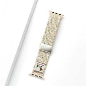 Correa de reloj magnética tejida con diseño de <span class=keywords><strong>perro</strong></span> de dibujos animados, elástica, compatible con relojes inteligentes, pulsera suave y ajustable, estilo moderno. - Product Image 3