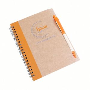 Promotional Custom Spiral <b>Leather</b> Cover A5 Ruled Journals Writing <b>Notebooks</b> Black 80 Sheets for Students - Product Image 1