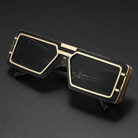 Lunettes de soleil pour hommes de style steampunk, lunettes de technologie futuriste, UV400, modèle de lunettes de soleil haut de gamme
