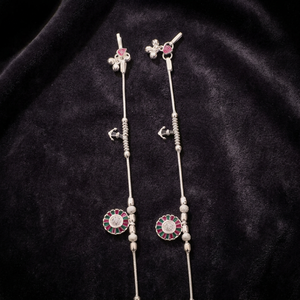 Chevillères tendance pour femmes en argent avec design Payal et serti circulaire par Dviti Jewels pour toutes les occasions - Product Image 3