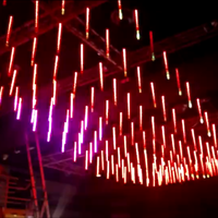Tube lumineux LED RGB suspendu effet pluie de météores avec contrôle sonore et DMX512, indice de protection IP65, pour DJ, bars et discothèques