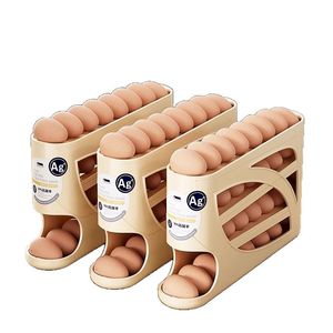 Egg <b>Storage</b> Box Multi Layer Slanted Design For Fridge Freshness Preservation <b>Stackable</b> <b>Food</b> <b>Container</b> - Product Image 5